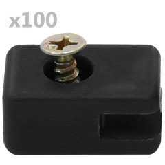 OMAXI Držák napínacího drátu plotu se šroubem 100 setů antracitový 737865