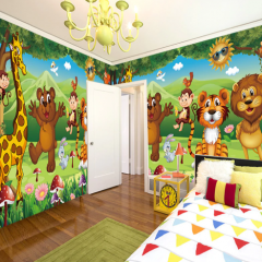 3D Tapeta Jednorožci v rozkvětlé aleji (2)