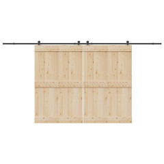 OMAXI Sada příslušenství pro posuvné dveře 427 cm ocelová černá 857850