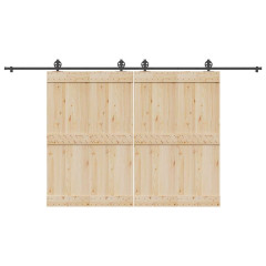 OMAXI Sada příslušenství pro posuvné dveře 400 cm ocelová černá 858017