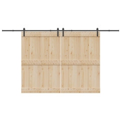 OMAXI Sada příslušenství pro posuvné dveře 400 cm ocelová černá 857799