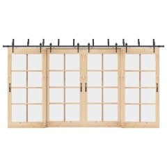 OMAXI Sada příslušenství pro posuvné dveře 427 cm ocelová černá 857478