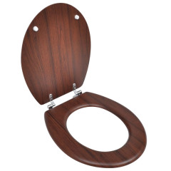 OMAXI WC sedátko MDF s víkem jednoduchý design hnědé 863816