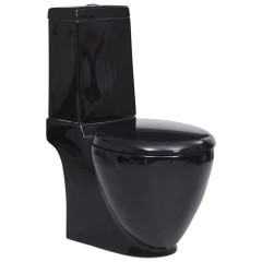 OMAXI Keramické WC kulaté spodní odpad černé 882015