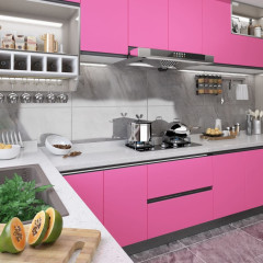 OMAXI Samolepící tapeta na nábytek růžová vysoký lesk 500 x 90 cm PVC 224939
