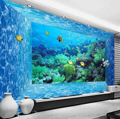 Solution Media 3D tapety - Mořské akvárium - velikost  200 cm (Š) x 100 cm (V)