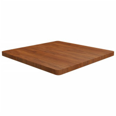 OMAXI Čtvercová stolní deska tmavě hnědá 80x80x4 cm ošetřený dub 930717