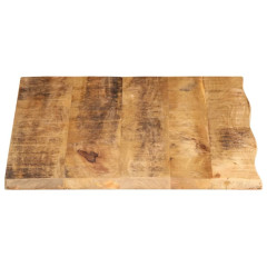 OMAXI Stolní deska 70x60x2,5 cm živá hrana hrubé mangovníkové dřevo 090828