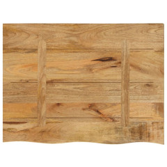OMAXI Stolní deska 70x60x2,5 cm živá hrana hrubé mangovníkové dřevo 090828