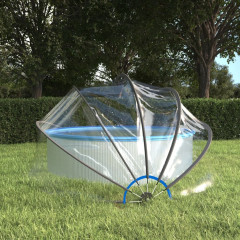 OMAXI Kopule na bazén kulatá 376 x 188 cm PVC 754464