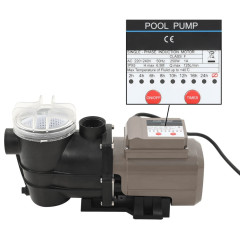 OMAXI Bazénové čerpadlo s časovačem černé 0,25 HP 8 000 l/h 719069