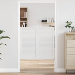 OMAXI Křídlové dveře Louvred Design 2 páry bílé 100x100 cm 668417