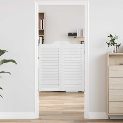 OMAXI Křídlové dveře Louvred Design 1 pár bílé 90x80 cm 668325