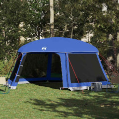 OMAXI Bazénový stan s odnímatelným poklopem&Síťované stěny Azure Blue 514363