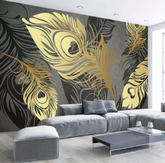 Solution Media 3D tapeta -  Abstract Golden Feather MU2548