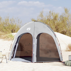 OMAXI Bazénový stan Šedá 366 x 305 x 231 cm Polyester a sklolaminát 514622