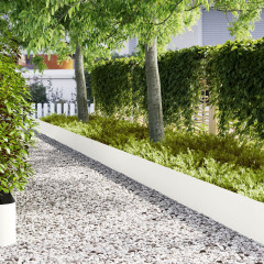 OMAXI Okraje pro trávník 10 ks Bílá 100x0,5x30 cm Plast 870575