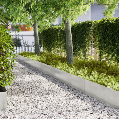 OMAXI Okraje trávníku 10 ks 100x0.5x30 cm nerezová ocel 870636