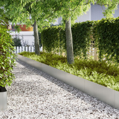 OMAXI VidaXL Okraje trávníku 20 ks 100x0.5x30 cm Pozinkovaná ocel 870667