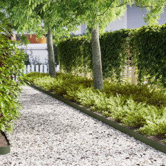 OMAXI Okraje trávy 30 ks olivově zelené 100x0,5x15 cm plast 870209