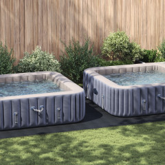 OMAXI Obdélníkový kryt bazénu Černý PVC 750 x 372 cm Voděodolný 628343