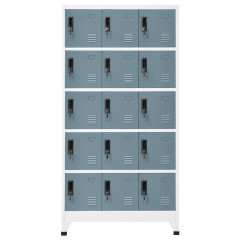 OMAXI Uzamykatelná skříň světle a tmavě šedá 90 x 40 x 180 cm ocel 701331